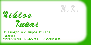 miklos kupai business card