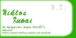 miklos kupai business card